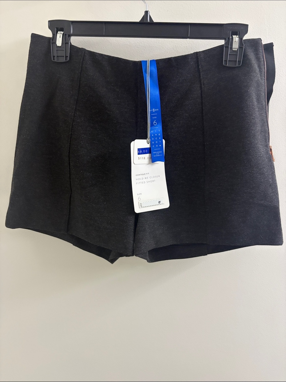 Kit and Ace Black High-Waist Fitted Shorts